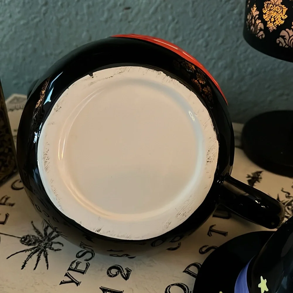 Giant Halloween cat mug with lid - Picture 5 of 6